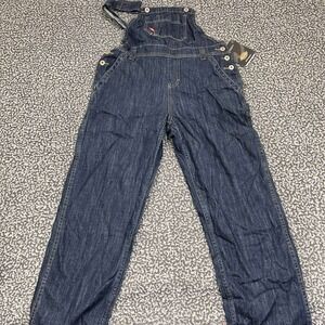 Dickies Denim Bib Overall Women Extra Small Blue Straight Leg Pocket New XS